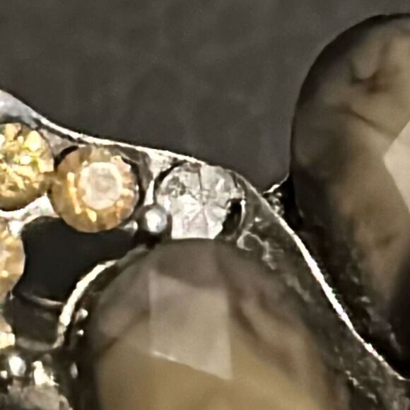 Large Vintage Rhinestone Studded Floral Alligator Hair Clip (8217) read - Picture 6 of 6